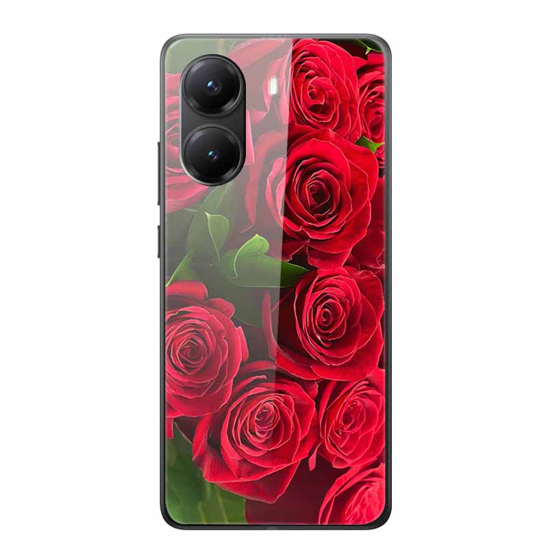 Tempered Glass Case For Xiaomi Poco X7 Pro Case Hard Glass Back Cover Soft TPU Bumper For Redmi Turbo 4 Phone Case X7Pro Turbo4