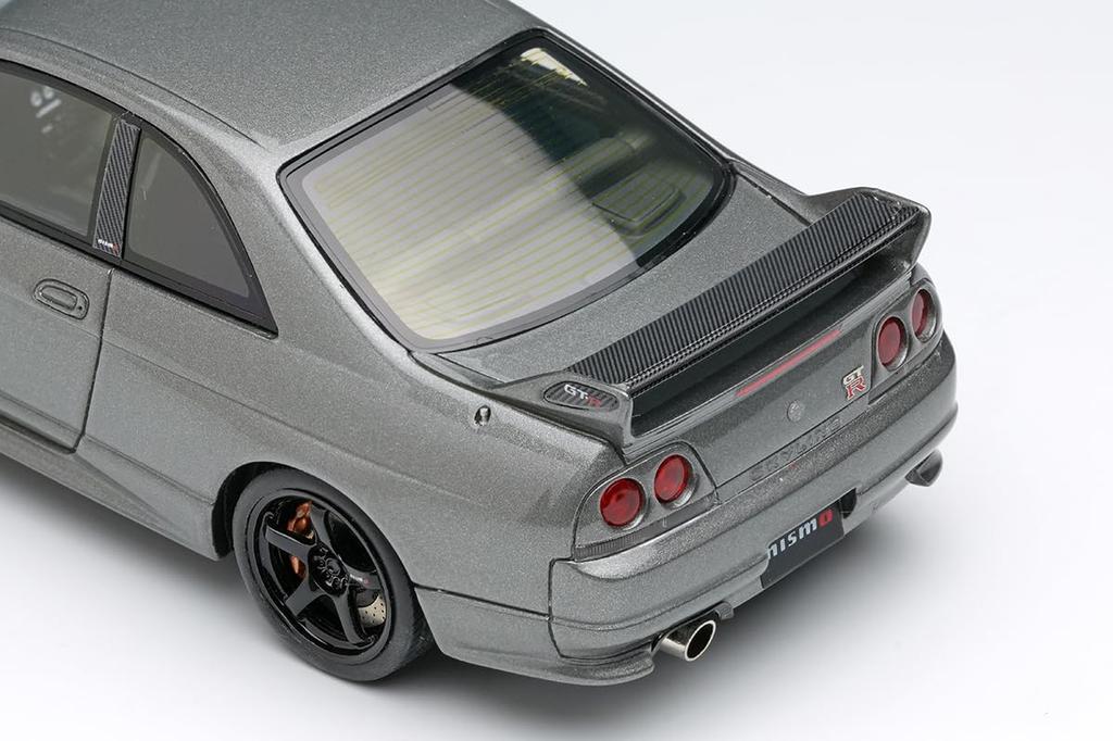 Make Up EIDOLON Nissan SKYLINE BCNR33 CRS 2022 Dark Metal Gray Finished Model EM770 1/43 GT-R (NISMO Version)