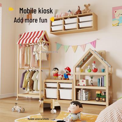 Children's Wooden Toy Storage Rack & Shelf Organizer