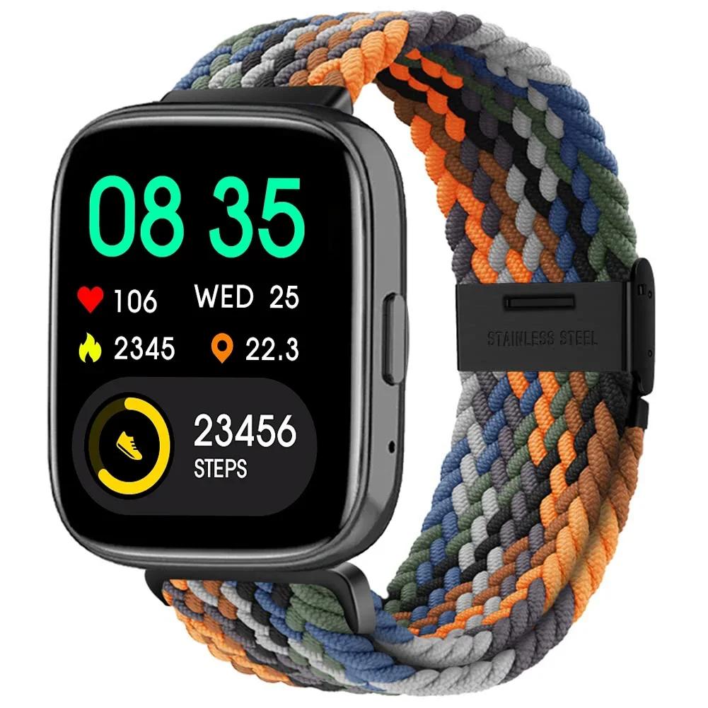 New Nylon Braided Solo Loop Strap for Redmi Watch 5 3 Lite Band for Xiaomi Watch 5 3 Active Wristband Elastic Weave Bracelet