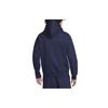 Nike Embroidered Logo Solid Long Sleeve Hoodie Men Tops Deep-Blue DX1356-410