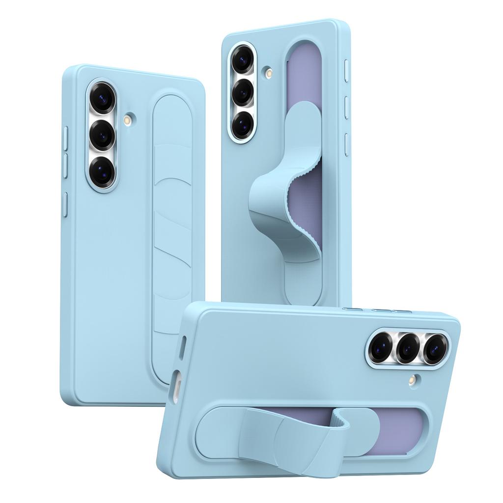 For Samsung Galaxy S24+ Case Customizable Smart Key Control Wristband Kickstand PC + Silicone Phone Cover