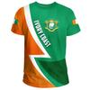 Übergroße T-Shirts 3D-Druck Elfenbeinküste Emblem Flagge CI Elfenbeinküste Retro Kleidung Streetwear Lässiges Kurzarm-T-Shirt Oberteile