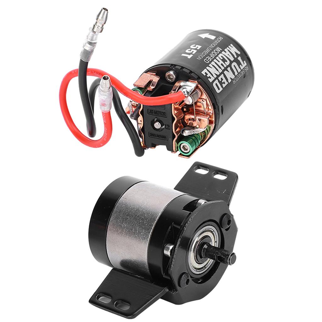 1:5 Ratio Gearbox Transmission Box 540 Brushed 55T Motor Fit for SCX10 1 10 RC Car