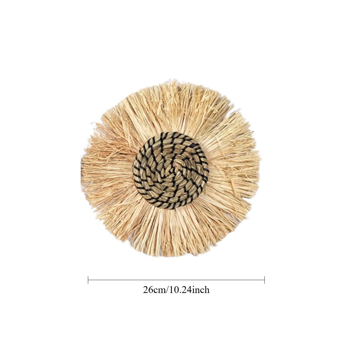 

33/26 см Бохо настенная корзина декор подвесная ручная работа морская трава плетеная круглая бохо корзина настенное украшение искусство для фермерского дома дома комнаты деревенские украшения 26cm зелёный