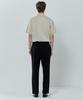BASIC HOUSE Linen-Like Tapered Fit Slacks Black Lzpt3104