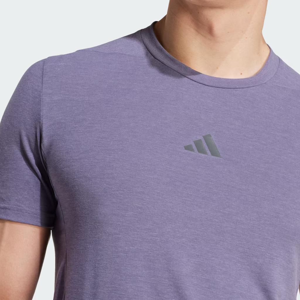 Adidas D4TAEROREADY Tee Fashion Comfortable Simple Solid Color Short Sleeve T-Shirt Men Tops Soft-Violet JX3289