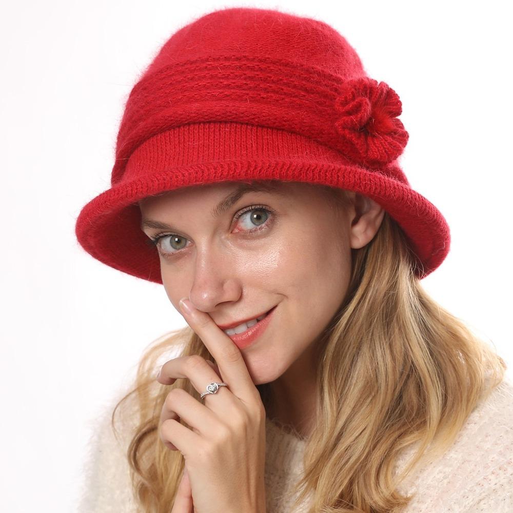 Cappello a maglia Donna Autunno e Inverno Coniglio Lana Cappello Thickened  Warm Mother'S Hat Fiore Fiore Moda Cappello Femminile acquista in modo  economico — spedizione gratuita, recensioni reali con foto — Joom