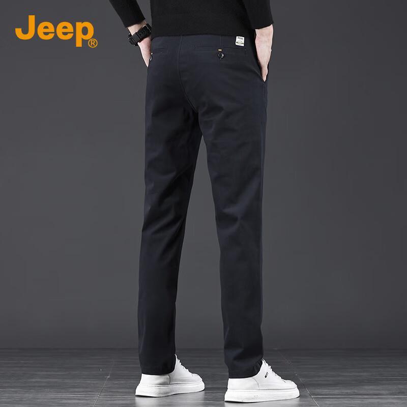 JEEP Men's 2025 Autumn Loose Straight Leg Cotton Blend Casual Pants