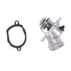 2722000415 2722000015 Engine Coolant Thermostat Assembly with Flanged Mounting Housing, 2-Pin Male Connection and Gasket for W251 W221 Circulation