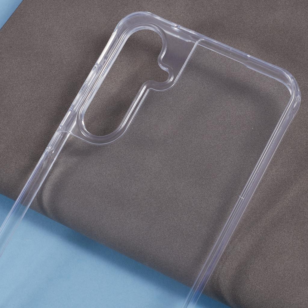 For Samsung Galaxy A55 5G Case PC+TPU 1.5mm Clear Phone Cover with Lanyard Holes
