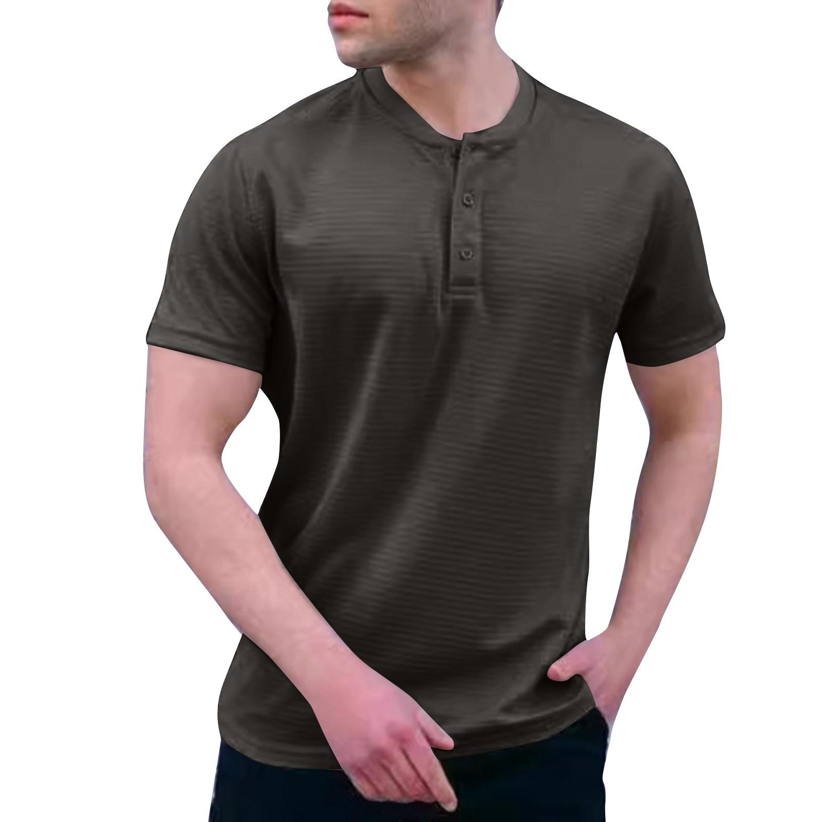 

Мужские летние однотонные клетчатые ретро-топы с коротким рукавом, мужские повседневные модные топы L чёрный