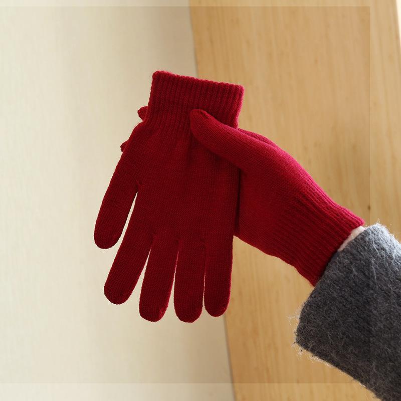 

Вязаные перчатки для мужчин и женщин для сохранения тепла зимой, шерсть, для осенне-зимней езды на велосипеде, рыбалки на открытом воздухе, персонализированный тренд