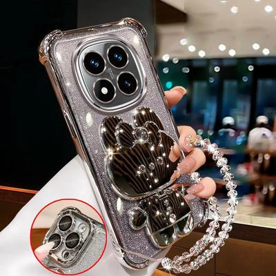 Redmi Note14 Pro 5G Shockproof Holder Case for Xiaomi Redmi Note 14 Pro Plus 5G 14C 14T Cute Bracelet Soft Cover Cases Note14pro