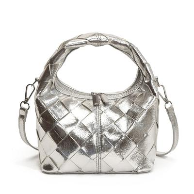 Original Niche Design Hand-woven Handbag, New Women's Patent Leather Glossy Women's Bag