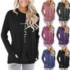 Faith Letter Print Women's Crew Neck Pocket Long Sleeve Sweatshirt - Autumn/Winter Bestseller
