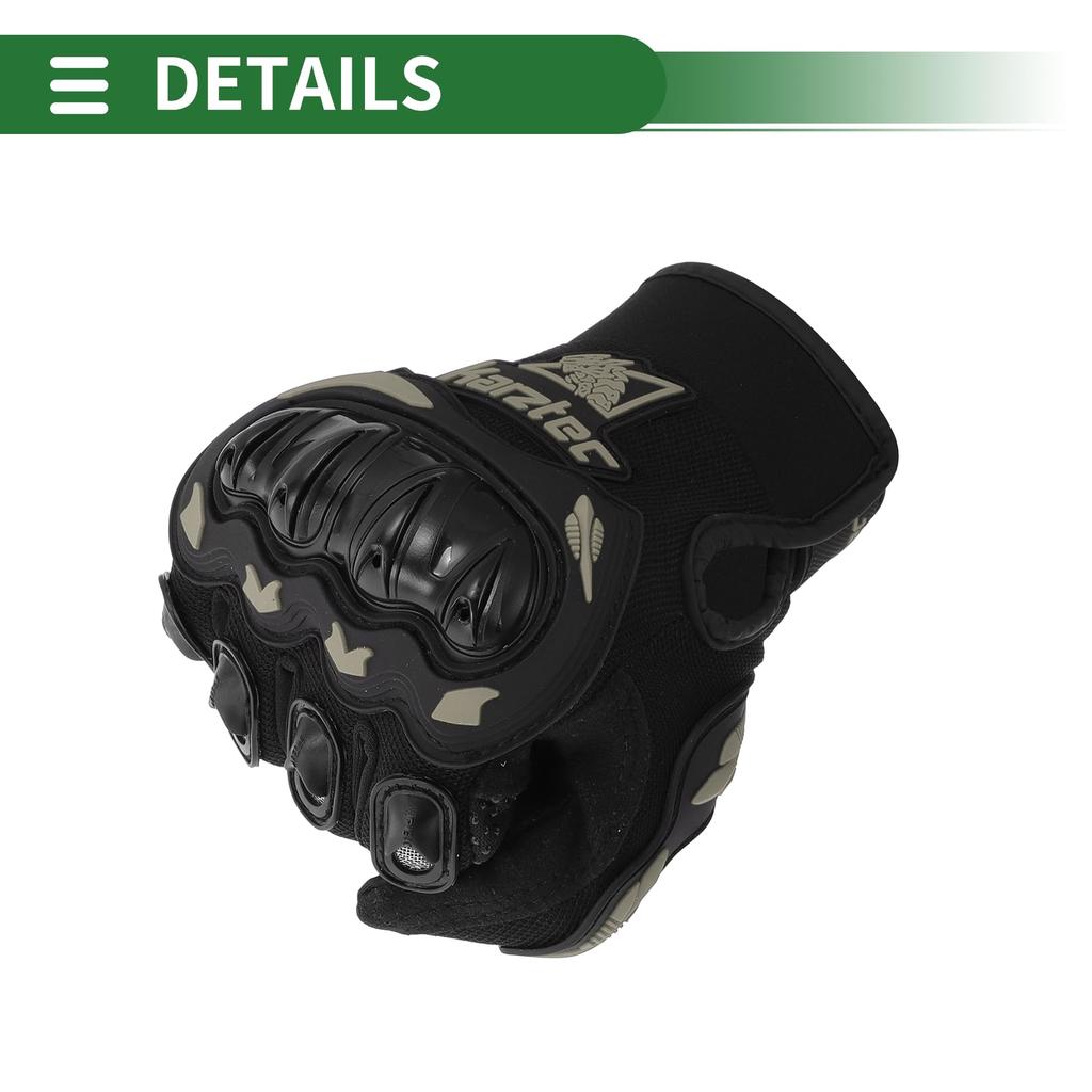 Motoforti Motorcycle Gloves Motorcycle Gloves for Driving Anti-Slip Shockproof Breathable 1 Pair Black Gray L