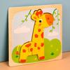 Puzzle Wooden 3d For Giraffe Airplane Animal Shapes Parentchild Interactive Play