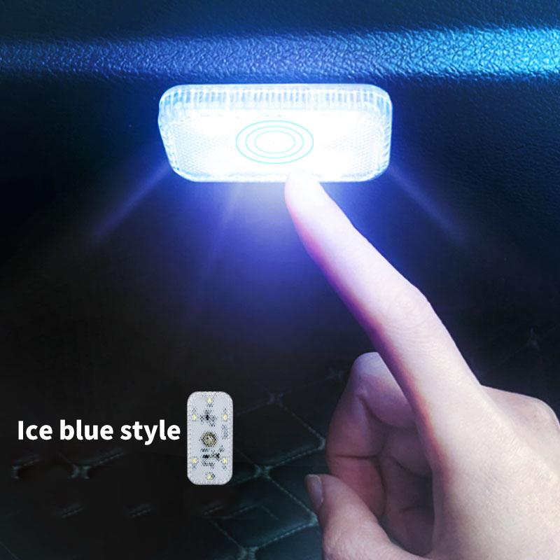 

Interior LED car touch lights, wiring free modification, colorful reading lights, touch sensitive lights, bedroom night lights 1pcs ice blue