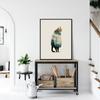 Minimalist Fat Gray Cat in Sweater Posters Modern Cute Trendy Funny Cat Wall Art Canvas Painting For Living Room Home Decoration