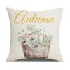 Home Autumn Pillow Cover New Pumpkin Truck Linen Cushion Cushion Cover