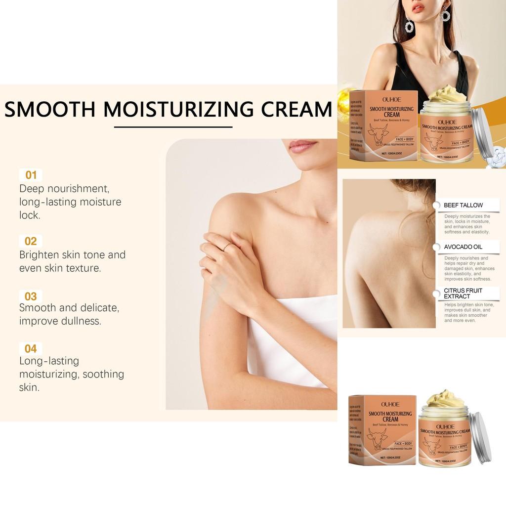 Ouhoe Smooth Skin Moisturizing Cream Silky Hydrating Formula For Body Care 120g