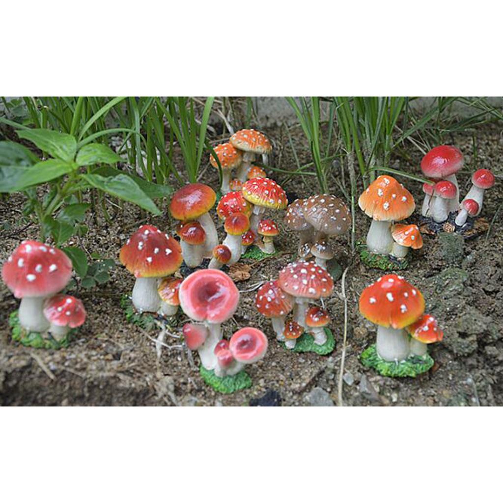 Mushroom Figurine Garden Terrarium Decor