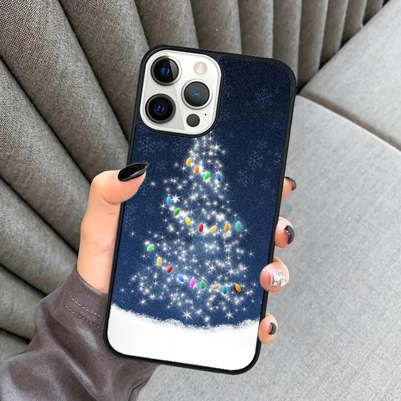 Merry Christmas Tree Phone Case For iPhone 16 15 13 14 Pro Max 11 12 Mini Plus 2022 XR XS MAX Shell Cover coque
