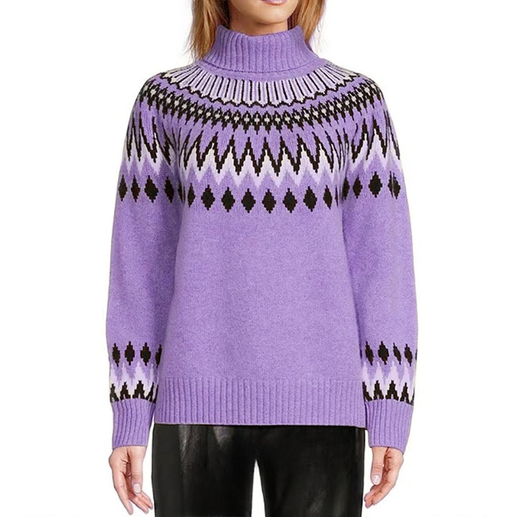 Damenpullover Strickpullover Rollkragen Langarmshirts Herbstmode