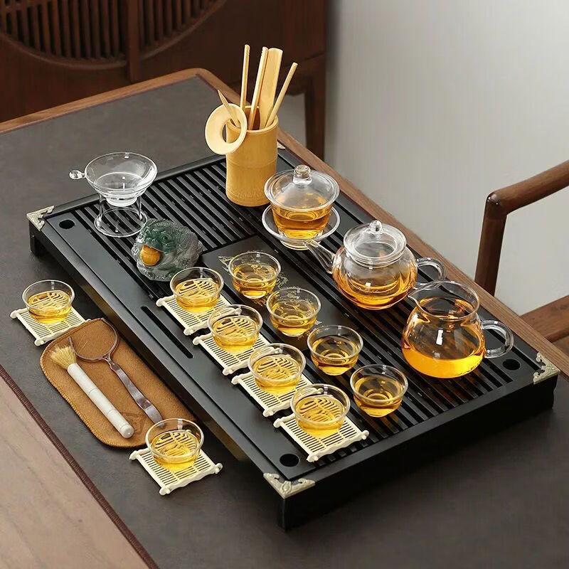 Handun Chinese Art Tea Set with Drainage
