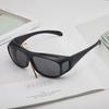 Fashion night driving goggles with amber tint lens for reduced light reflection and casual street wear