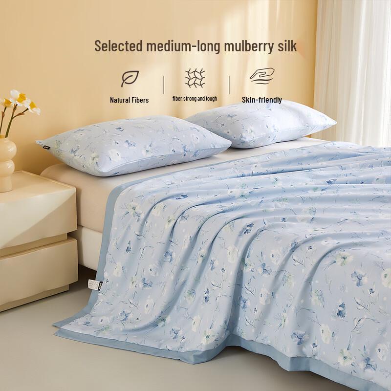 Duohaojia Washable 100% Silk Summer Comforter