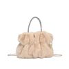 Large capacity plush small bag women's new commuter portable cloud plush bag fashion chain shoulder messenger bag