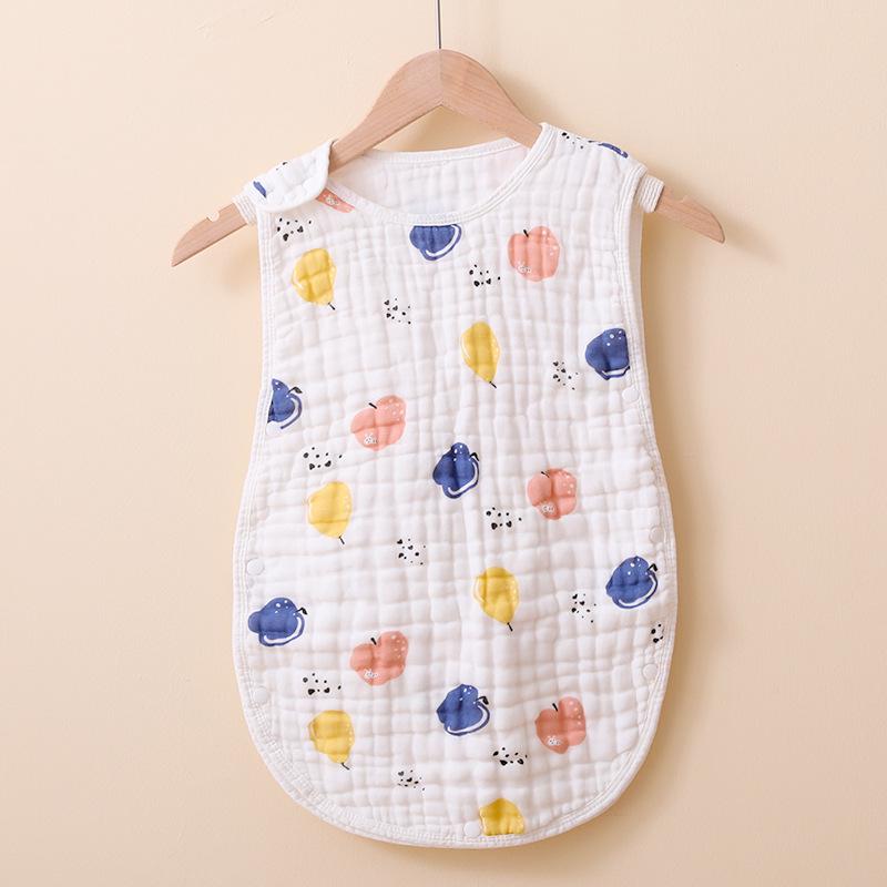 Class A Pure Cotton Baby Sleep Sack: Sleeveless, Gauze Material, Anti-Startle, Anti-Kick-Off, Perfect for Summer Air-Conditioned Rooms