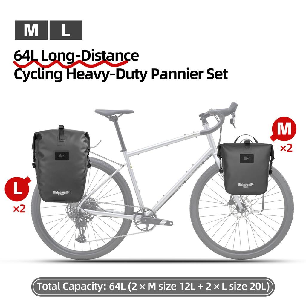 Rhinowalk 12L Waterproof Bicycle Pannier Motorcycle Shoulder Laptop Travel Professional Cycling Accessory Bag, Pannier, Backpack, Bag, Pannier, Bag,