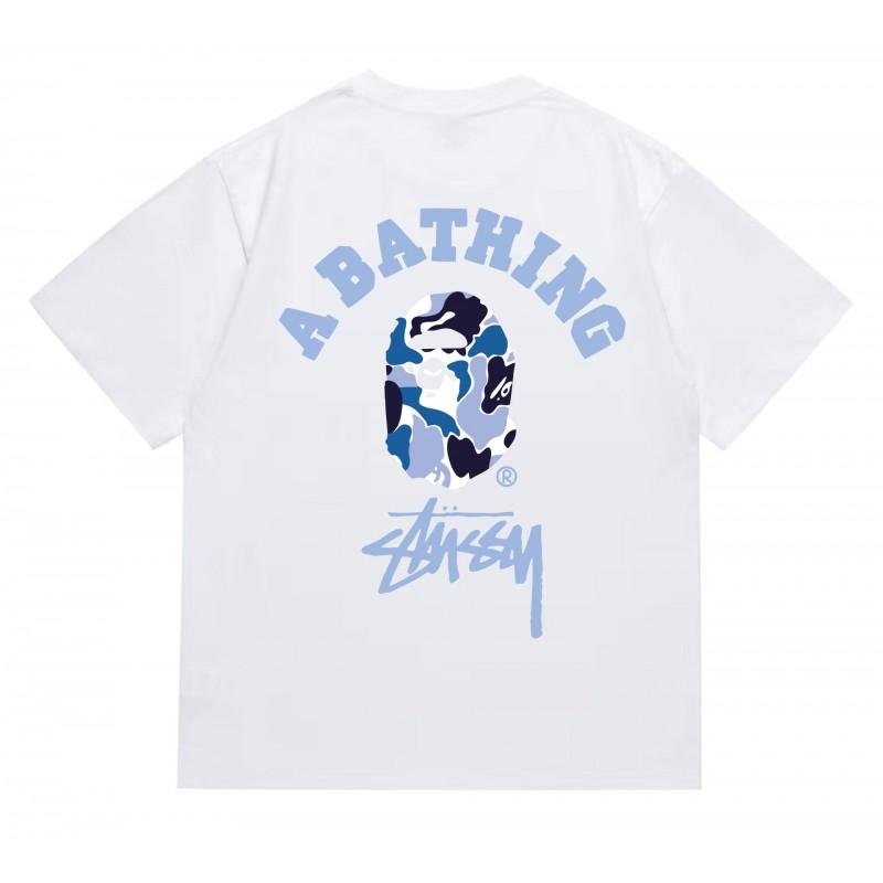 Tricou Bumbac Classic cu Imprimeu Ape Lightning Unisex Mânecă Scurtă Croială Largă Îmbrăcăminte Casual