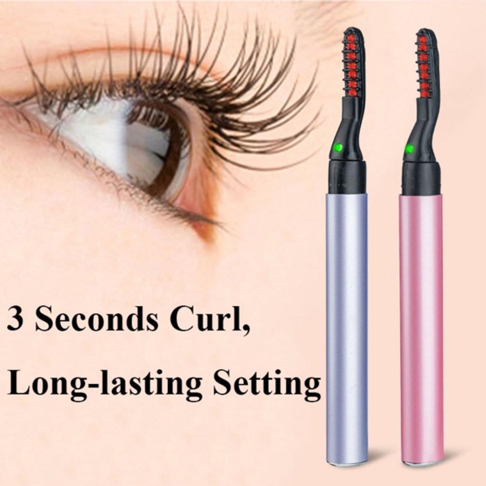 Makeup Tools Beauty Accessories Makeup Set Long-lasting Electric Eyelash Curler Portable Without Batteries, 1pc Random Purple, 1 Piece