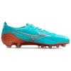 Mizuno Alpha Natural Grass FG (Rubber Long Studs) Slip-Resistant Durable Lightweight Soccer Shoes Men Sneaker Blue Brown P1GA236225