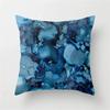 Indigo watercolor floral pattern Doublesided Printed pillow cover Short plush Suitable living rooms sofas throw cushion cover