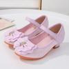Girls' Rhinestone Bow Lace Princess Heels - Spring/Autumn Fashion
