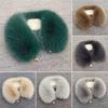 Fake Scarf Puffy Collar Trim Adjustable Button Fastening Faux Fur Neck Scarf Removable Plush Winter Warmer Wrap Collar Thermal Scarf