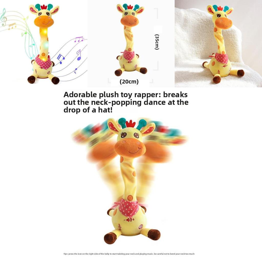 Singing Giraffe Plush Toy With Talking Motion For Kids Gift