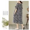 Navy Knee-length Mid-length Mom Temperament Dresses