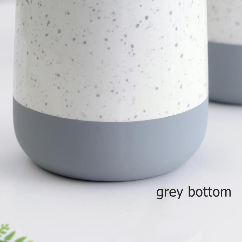 1pc Multicolor Ceramic Vase with Rope Design White Grey Flower Vase Home Decoration Flower Container Pot