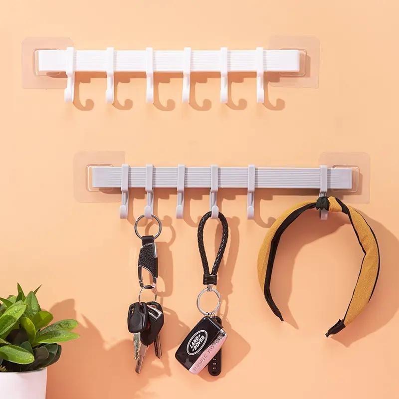 Multifunction Kitchen Storage Hook Cupboard 6 Hook Home Organizer Storage Rack Pantry Chest Tools Towels Hanger Wardrobe Hooks