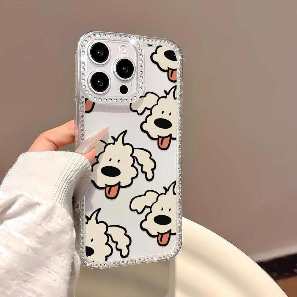 Bracelet Chain Phone Case For iPhone 17 16 15 13 14 for 17Air 17 12 14 16 Pro 17 14 16 Pro Max Sparking Diamond Cute Pattern Hard Cover With Lanyard