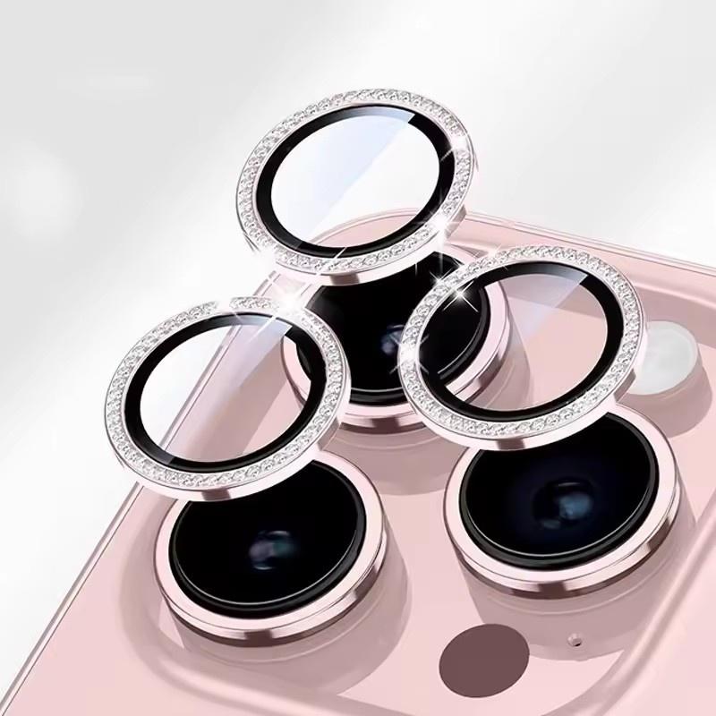 

Чехол-протектор для объектива камеры с блестящими бриллиантами для iPhone 16 15 14 13 11 Pro Max Plus Пленка-протектор экрана для iPhone 16E Pro iPhone 15