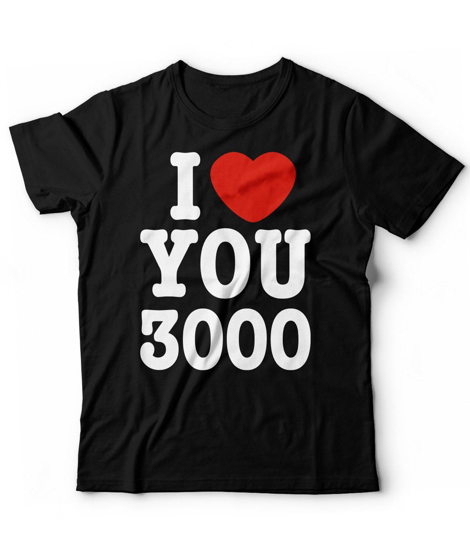 I Love you 3000 T-shirt - Tony Stark Superhero T-shirt S