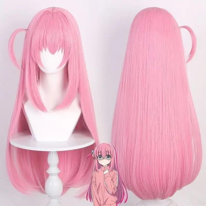 Just Saiyani Cosplay Bocchi The Rock Gotou Hitori Cosplay Costume JK Uniform Pink Jacket Skirt Wig Suit Halloween Anime Cosplay XS&Other