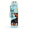 1PC Light Bulb Dachshund Quote Text 750ml Color Plastic Water Bottle Leakproof Flip Straw Lid For Sports Office Home Use